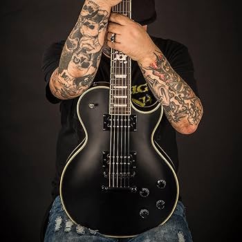 Amazon.com: VINTAGE Electric Guitar, Right, Satin Black